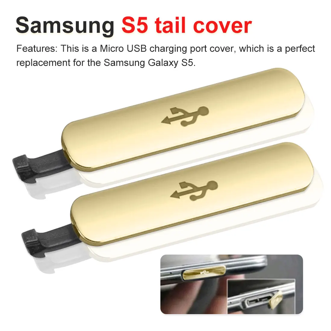 

Dust proof Plug Replacement USB Charge Port Flap Cover for Samsung Galaxy S5 Charge Port Dust Plug Mobile Cell Phone