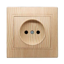 Декоративные разъем дерево цвет евро розетка 250V 10A Питание настенное крепление Зарядное устройство декоративные разъем LZ-07