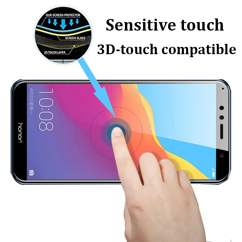Полное покрытие, Защитное стекло для Huawei Y5 lite, Защита экрана для Huawei Y6 Prime, закаленное стекло Y 5 6, световая пленка