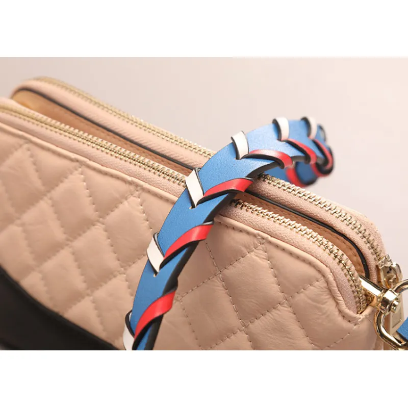 Embroidery Wide Shoulder Strap Bag 2018 New Women Replacement Shoulder Strap Pvc Chain Bag With Fashion Accessories Pocket Parts