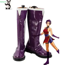 Король бойцов Asamiya Athena фиолетовый Косплэй ботинки новые индивидуальный заказ для Хэллоуина Косплэй любовь