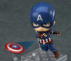 Nendoroid 618 # Капитан Америка подвижный Мстители Marvel Фильм аниме фигурку ПВХ фигур коллекция игрушек для друзей подарки