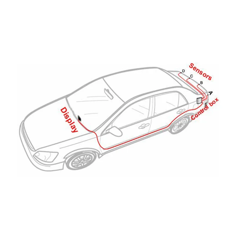 SANHOOII качественные автомобильные парковочные Радиолокационные системы заднего хода с 4 датчиками цифровой цветной светодиодный дисплей
