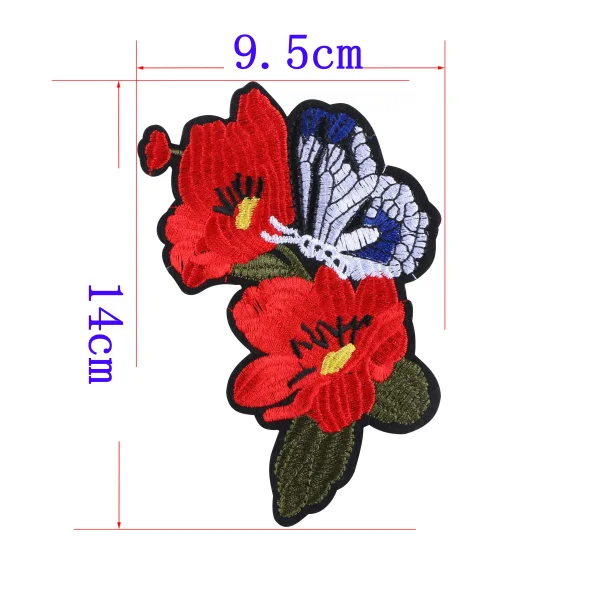 1 шт. большой цветок нашивки утюжок на 3D вышитые блестками патч красная роза аппликация пришить DIY патч, аксессуары для одежды нашивки - Цвет: Style  2