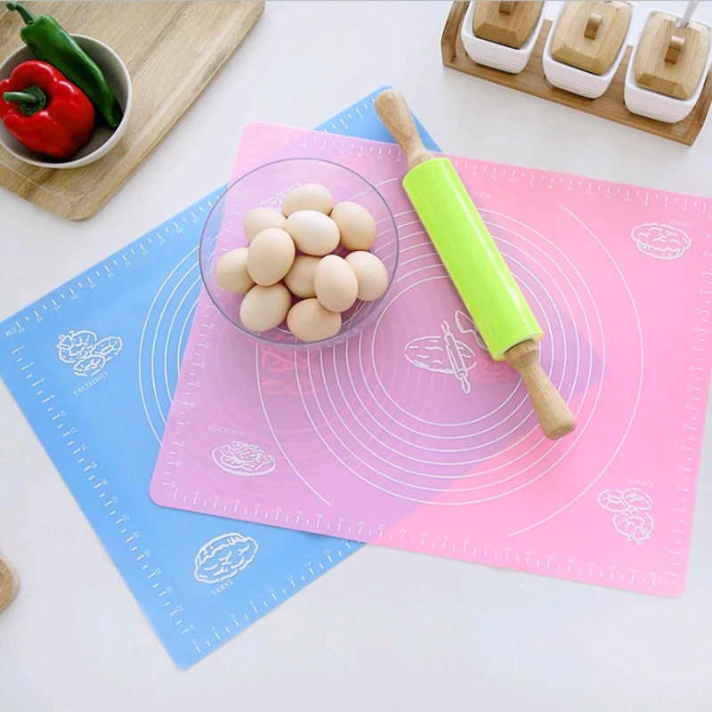 4 цвета антипригарный Силиконовый коврик 40x30 см прокатки теста Кондитерские торты коврик-подкладка для выпечки муки стол лист кухонные инструменты