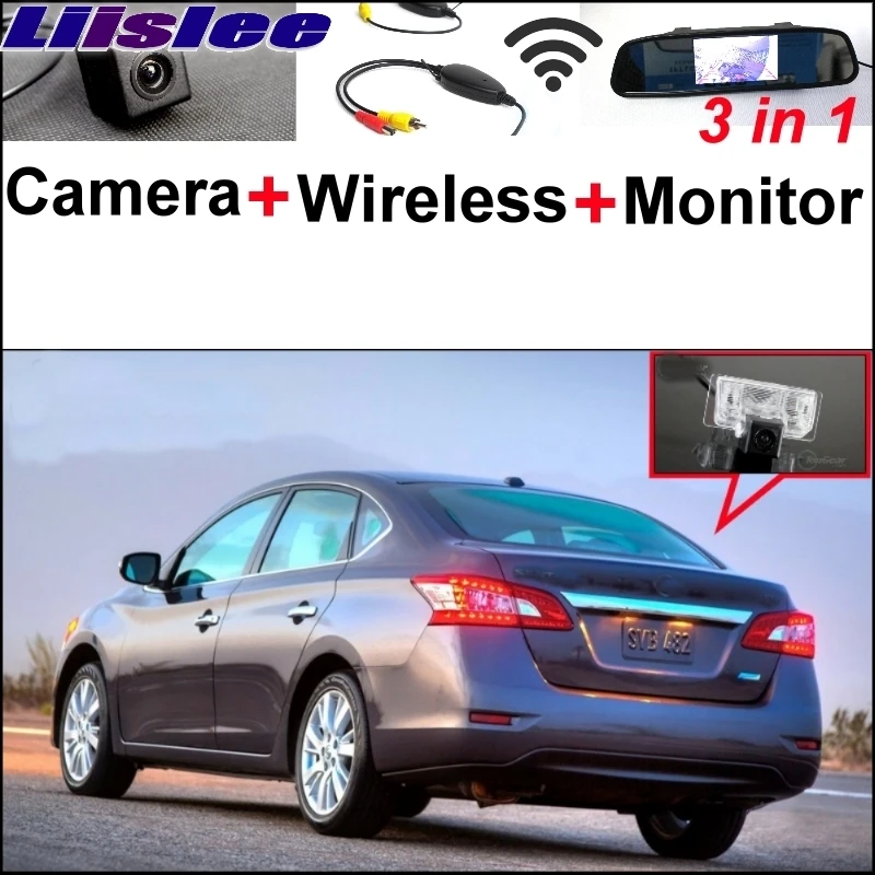

Liislee 3 in1 Special Rear View Camera Wireless Receiver Mirror Monitor Parking System For Nissan Sentra Pulsar Sylphy 2013~2017