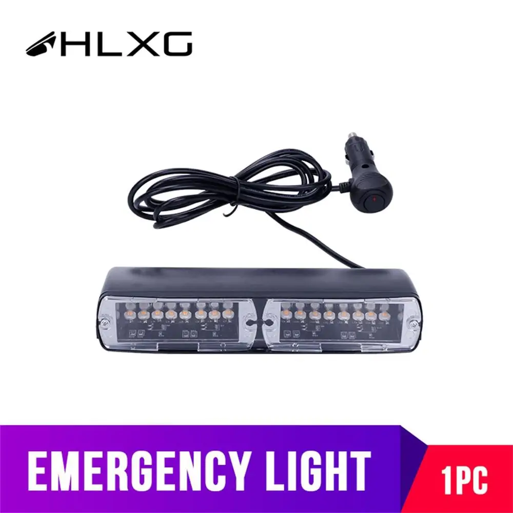 

16 LED Police Strobe lights alarm Stop Turn Signal lamp for cars Auto DRL Flashing Warning Daytime Running Lights Amber HLXG 1PC