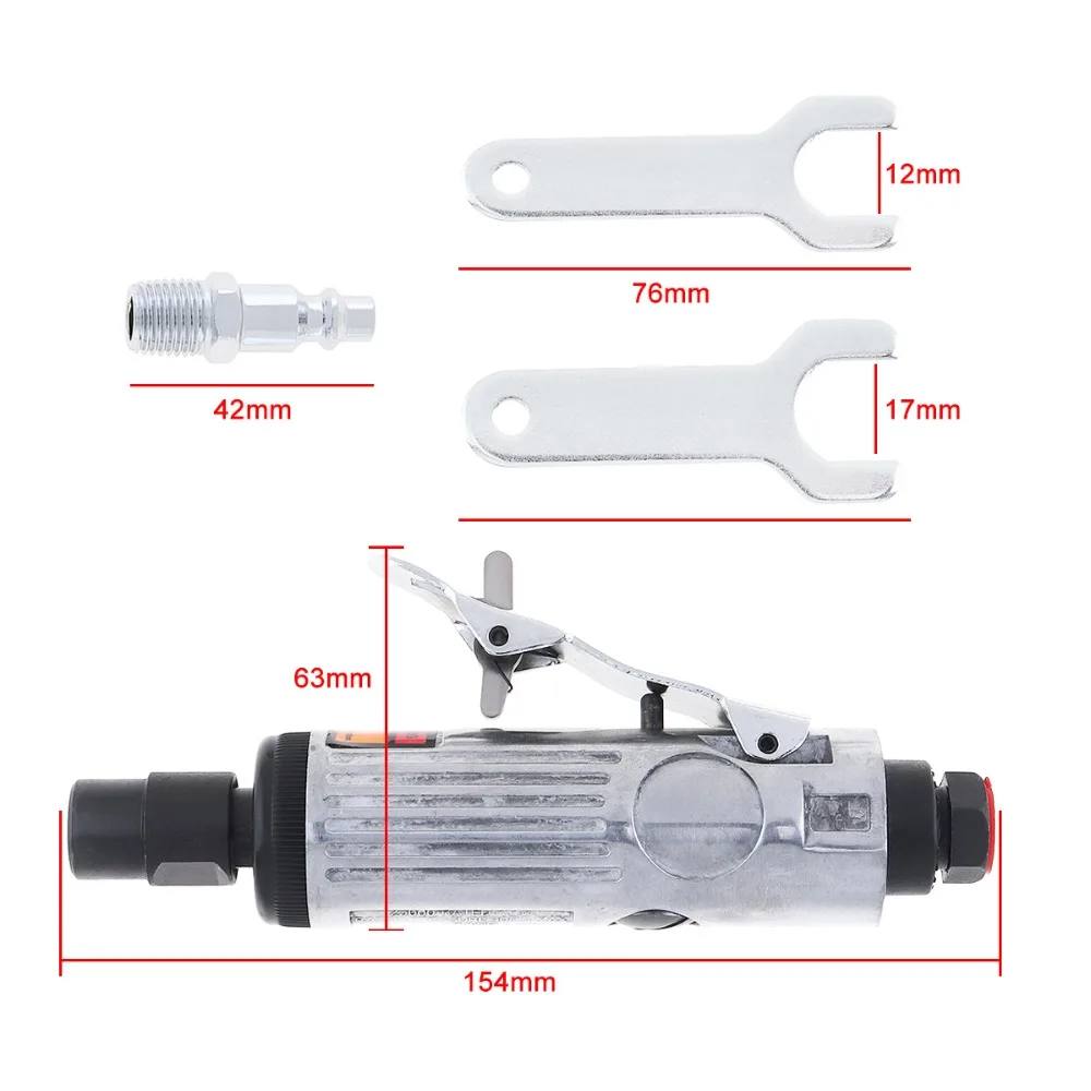 Торо 1/" 25000 об/мин прямой хвостовик цанговый пневматический шлифовальный станок воздушный шлифовальный станок с небольшим шестигранным ключом для шлифования/полировки