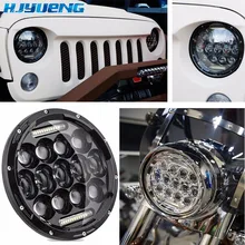 75w for Land Rover Defender 90/110 7inch LED headlight 7 projector headlamp replacement for Jeep wrangler JK LJ TJ CJ hjyueng for lada 4x4 urban niva 7 black led h4 headlight daymaker lamps headlamp for jeep wrangler jk tj lj land rover defender