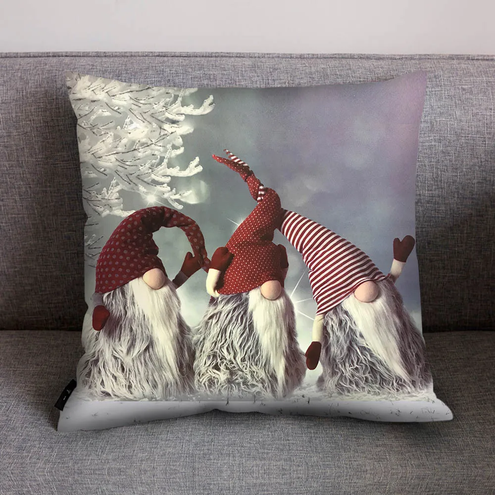 

Christmas Cushion Cover Polyester Sofa Bed Car Pillow Case Chair Festival Printing Dyeing Pillowcases Home Decor #38