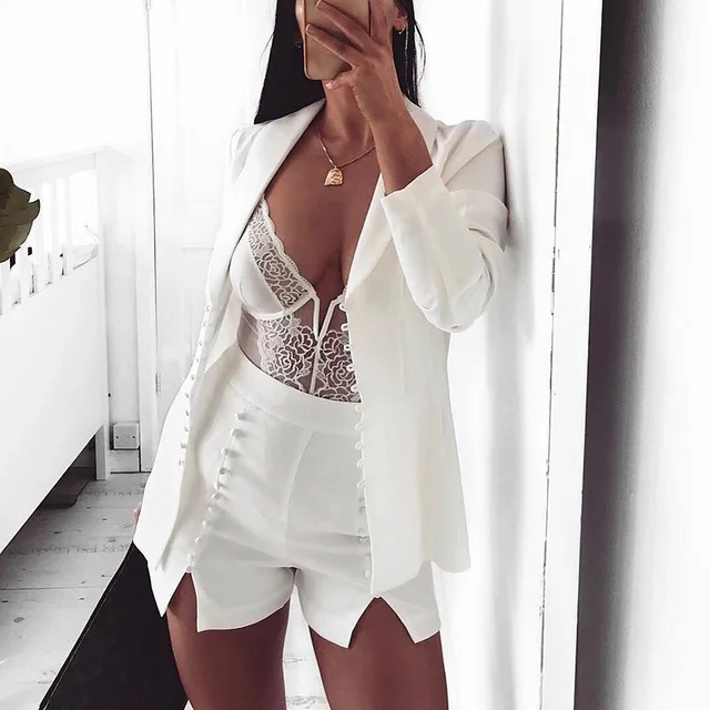Cryptographic deep V fashion lace sexy bodysuit women patchwork mesh transparent female jumpsuit slim body mujer hot catsuit 4