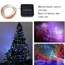 12 м медный провод 120 светодиодный свет шнура Рождество теплый белый декор для свадебной вечеринки открытый светодиодный свет феи