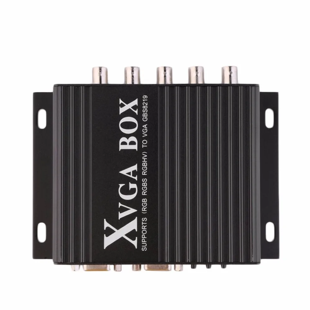 XVGA коробка RGB RGBS RGBHV MDA CGA EGA на VGA промышленный монитор видео конвертер с США штекер Адаптер питания черный