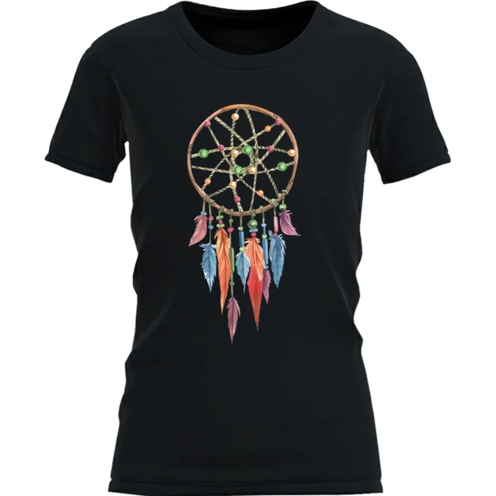 

3D Printed Women T Shirts Creative Dreamcatcher Art Print T-Shirts Female 100% Pure Cotton Casual Girls Summer Tops Tee Shirt