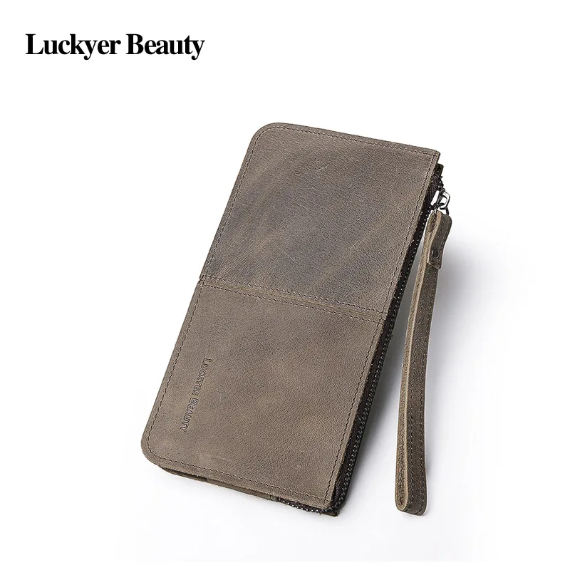 LUCKYER красивый кошелек мужской натуральная кожа Обложка для паспорта бизнес
