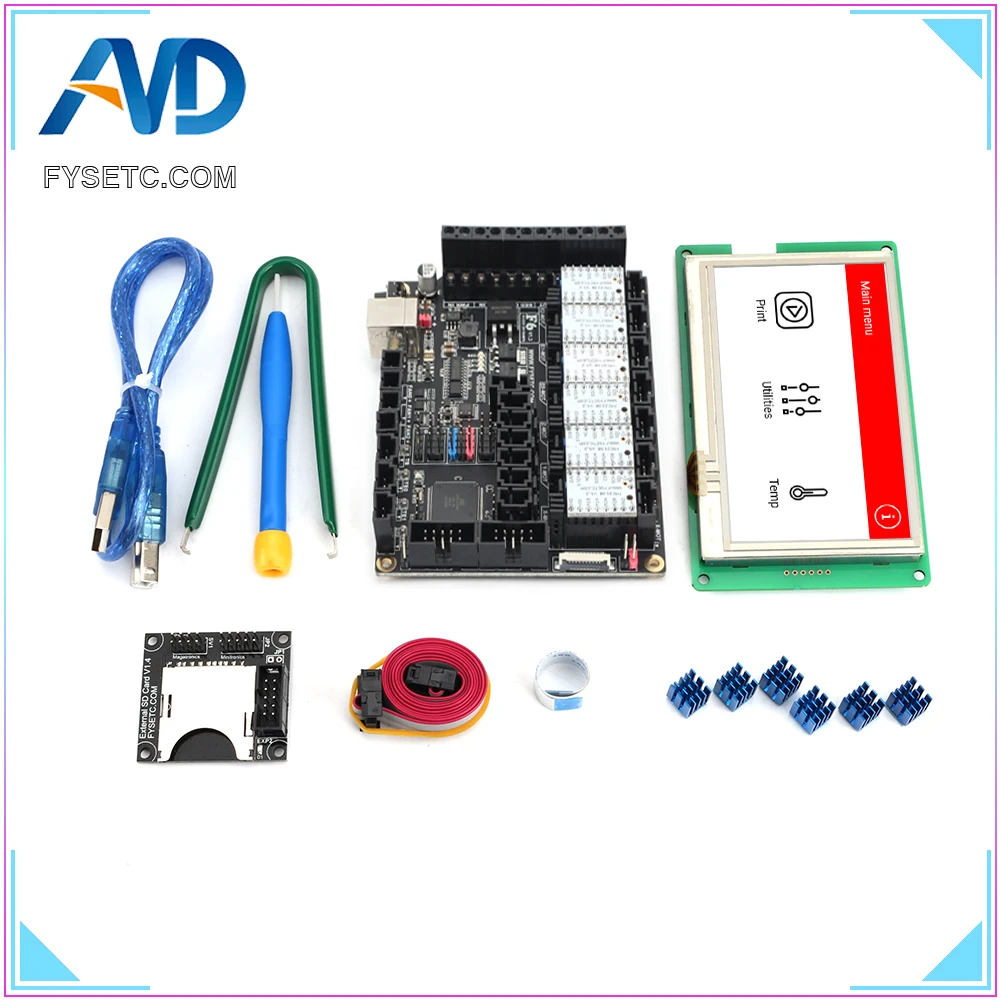 Материнская плата все в одном FYSETC F6 V1.3 + 4 3 дюймовый сенсорный экран с sd ридером 6