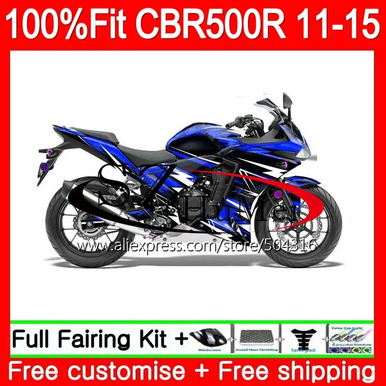 Инъекция для HONDA CBR500 RR CBR500R 11 12 13 14 15 118SH.4 CBR 500R CBR500RR 2011 2012 2013 2014 2015 синие белые новые