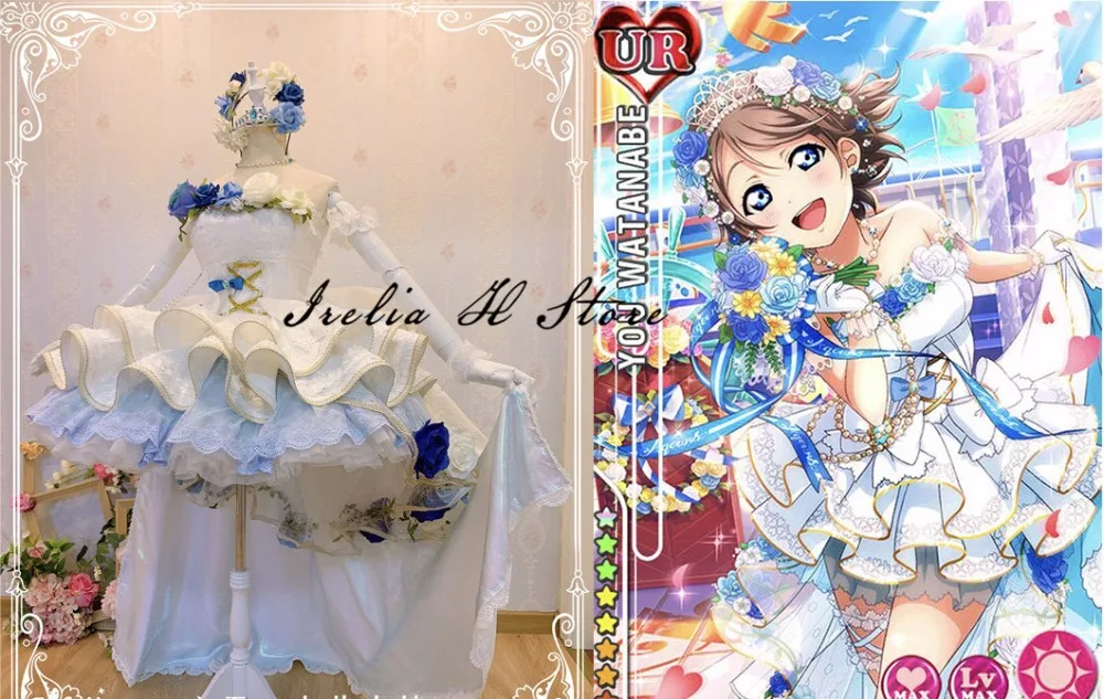 

Bride Love live Sunshine Aqours Watanabe You Wedding Dress Cosplay Costume high quality private custom made/size