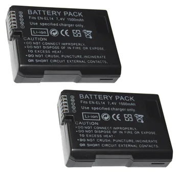 

1pcs 7.4V 1500mAh EN-EL14 Batteries ENEL14 EN EL14 Camera Battery Pack For Nikon D5200 D3100 D3200 D5100 P7000 P7100 MH-24