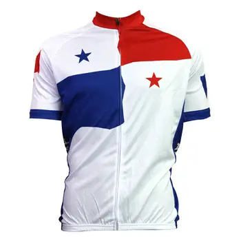 

Alien SportsWear PANAMA Men Short Sleeve Cycle Apparel White Polyester Breathable Ciclismo Bike Jerseys Cycling Size XS-5XL