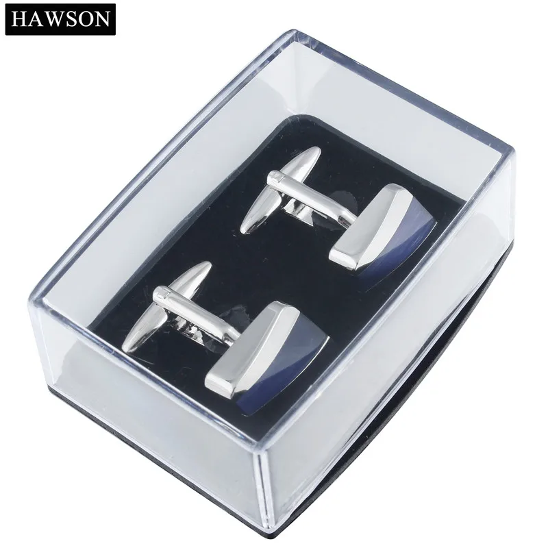 Skup 1 para miedzi niebieski zakrzywiony projekt spinki do mankietów popularne nieregularne spinki do mankietów dla mężczyzn są dostarczane z pudełkiem