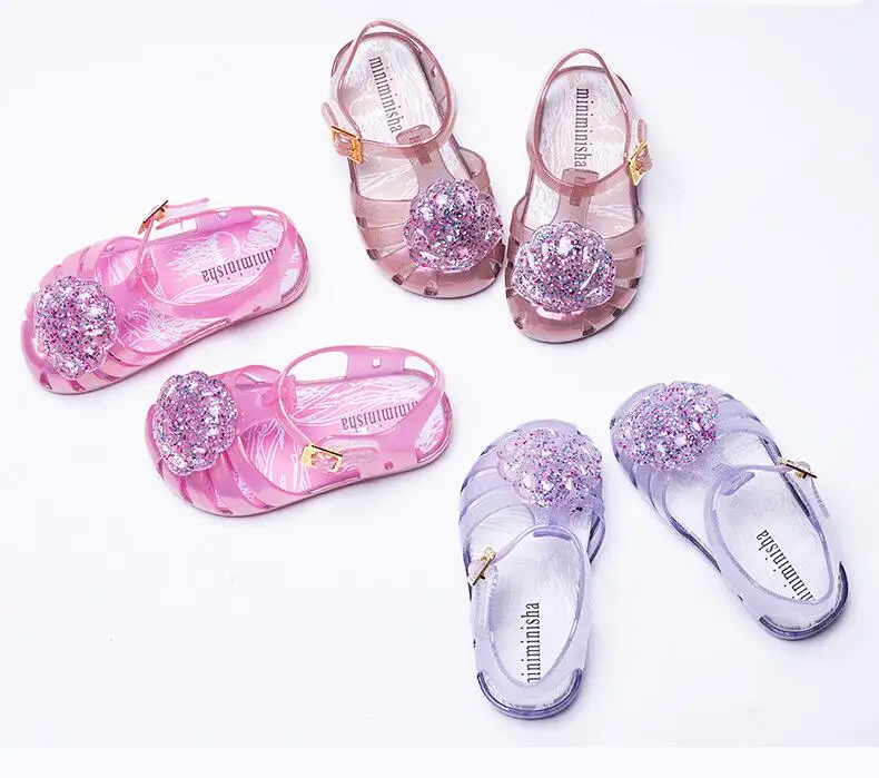 Детские прозрачные сандалии для девочек новые детские сандалии пляжная обувь детские сандалии для младенцев 13,5-16,5 см