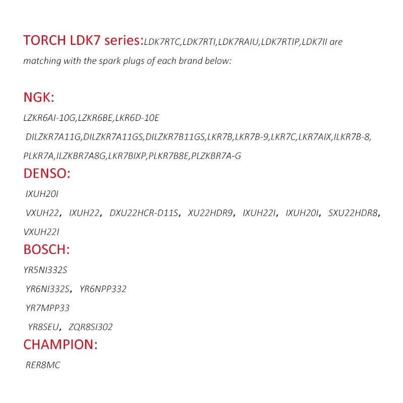 4 упаковки/6 упаковок Китай оригинальный фонарь свечи зажигания