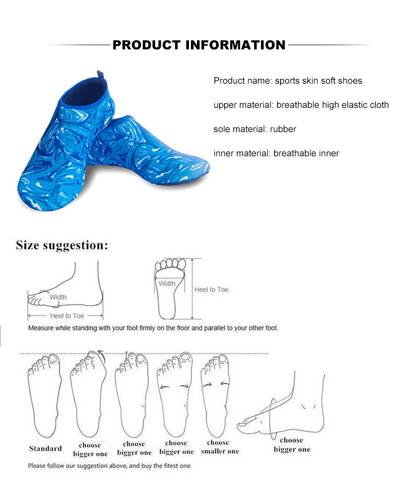 1 (2)Aqua Diving Socks Snorkel Suit Scuba Boot Water Swim Beach Wade Swim Shoes Sneakers Men Women Snorkeling Wading Shoe