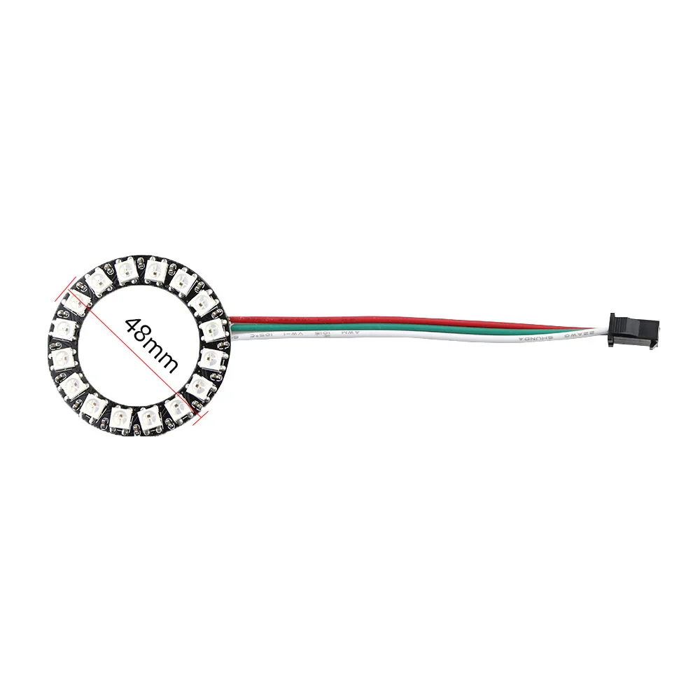 WS2812B СВЕТОДИОДНЫЙ модуль Led пиксель полосы светильник доска DC5V 5050 SMD RGB индивидуальные адресная система кольцо 16/35/45 светодиодов на нескольких Цвет JQ