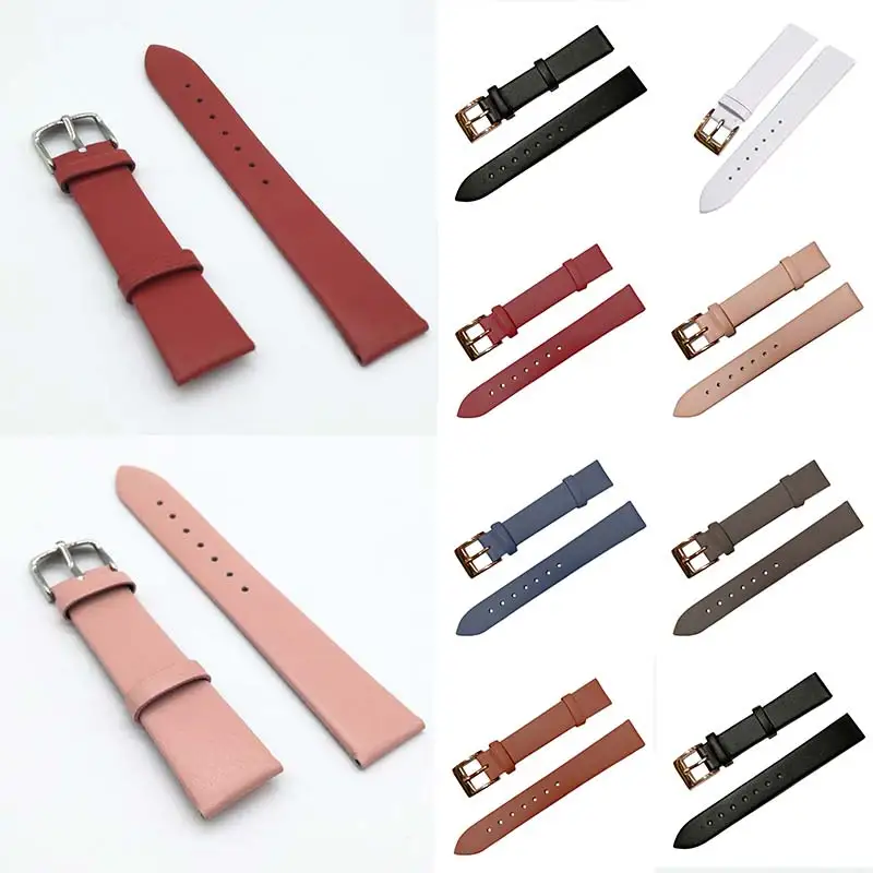 

1PC Watch Strap Leather Watches Band Smooth 12MM/14MM/16MM/18MM/20MM/22MM High Quality Men and Women Popular Hot Sale