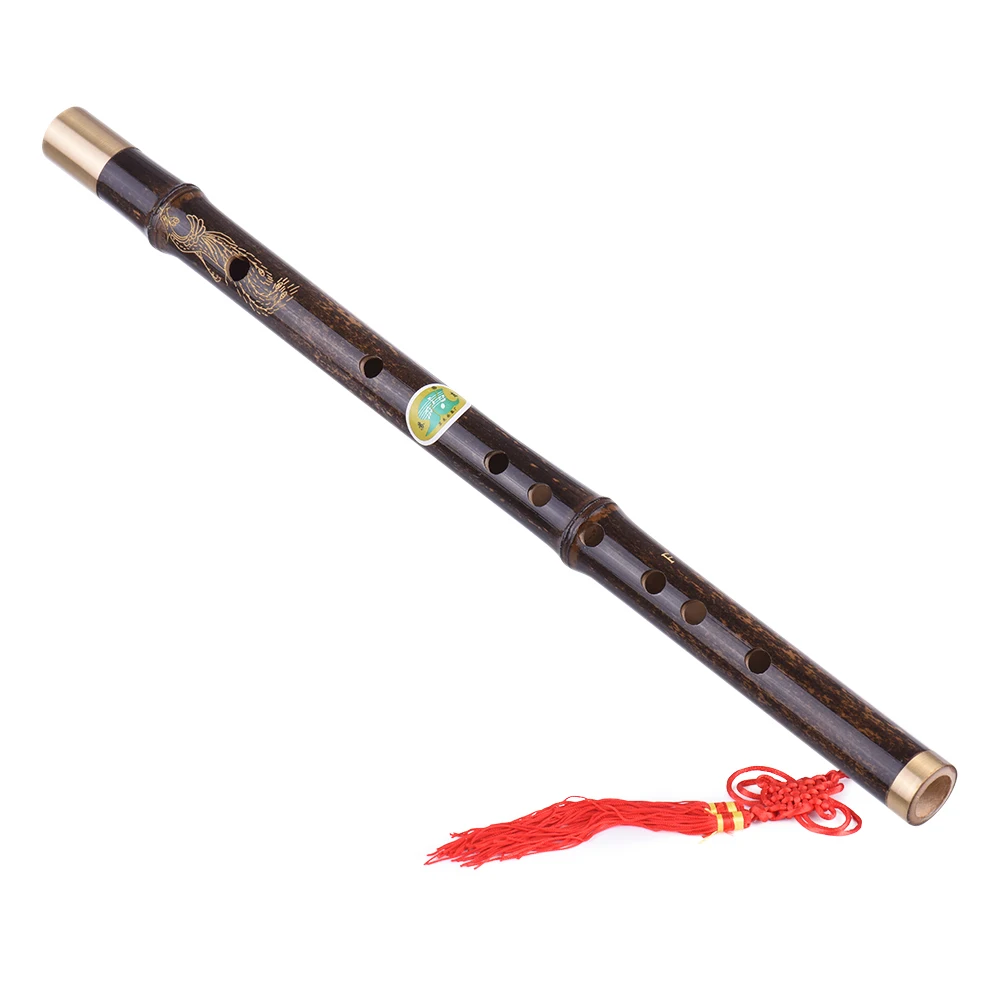 Professional Black Bamboo Dizi Flute Traditional Handmade Chinese