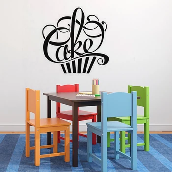 

Dessert Gourmet Ice Cream Cake Vinyl Wall Stickers Restaurant Kitchen Removable DIY Home Decor Waterproof Wallpaper JG1520