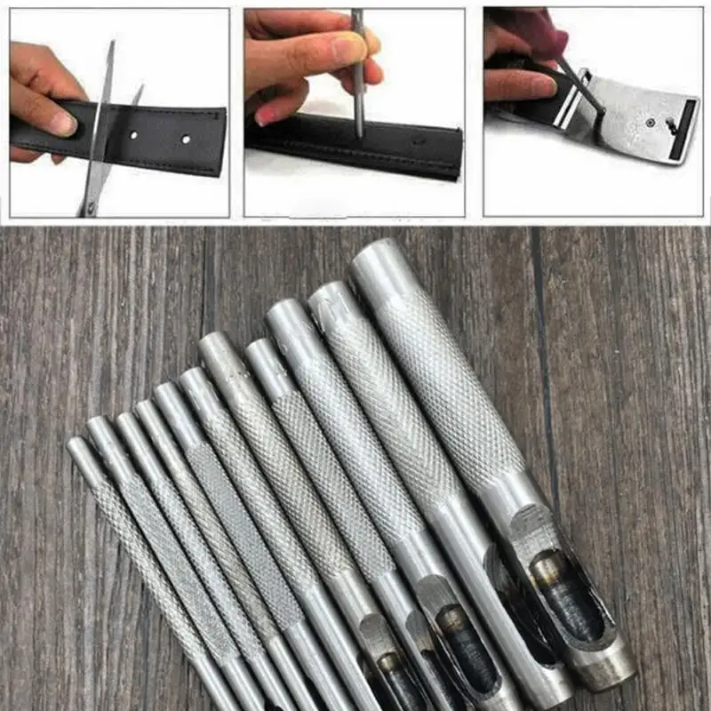 

TOOKIE Leather Tool Puncher Hole Craft Set Hollow Steel Puncher Belt Leathercraf Professional Leather Hole Tool 3 4 5 6 7mm #705