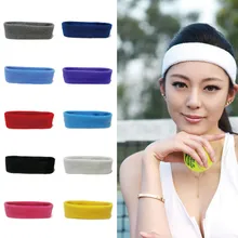 Женский/мужской хлопок пот повязка от пота на голову Йога головная эластичная повязка для спорта Йога повязка для волос фитнес эластичные резинки для волос Спорт