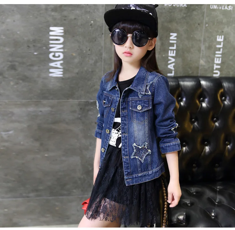 LJYH Baby Girls Denim Vest with Flower Embroidery Kids Sleeveless Denim Jacket Outwear 1-6 Years