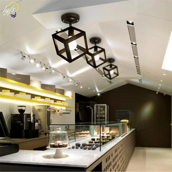 

lyfs 2 styles Nordic retro iron creative loft simple personality single-head restaurant lights bar art ceiling lights
