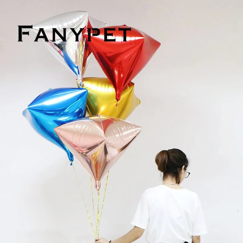 

20pcs 24'' 4D Round Cube Balloon Unique Metallic Circle Diamond Balloon Mylar Foil Backdrop Bridal Shower Birthday Wedding decor