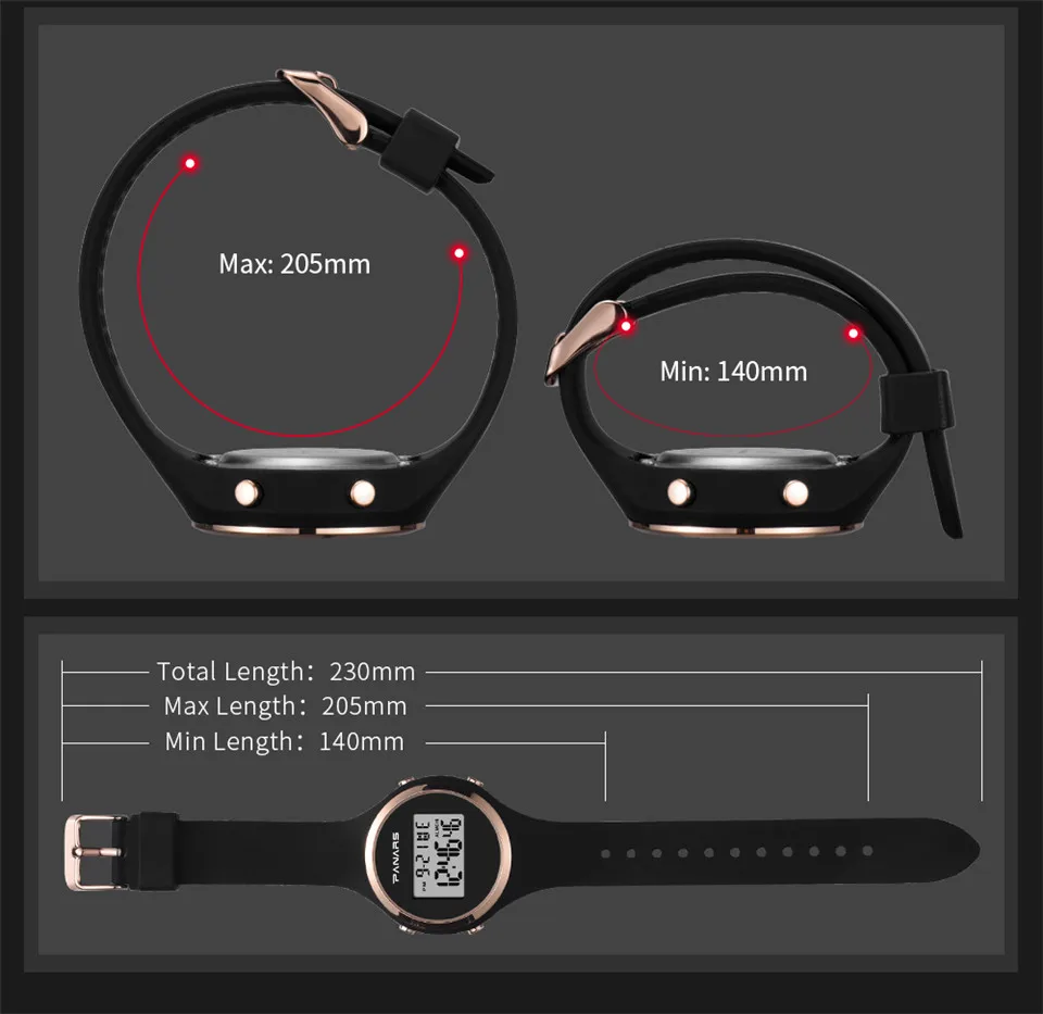 Роскошные Брендовые женские светодиодный цифровые часы 50 м водонепроницаемые спортивные часы для женщин модные силиконовые женские наручные часы Relogio Feminino