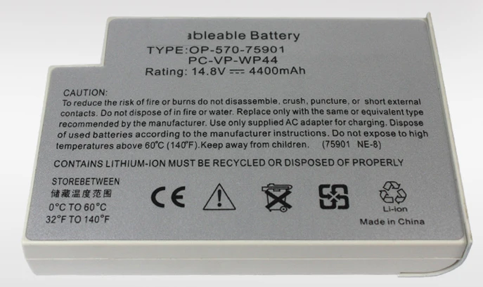 

4400mAH New laptop battery for NEC M300 M500 E600 PC-VP-WP44 OP-570-75902 75901