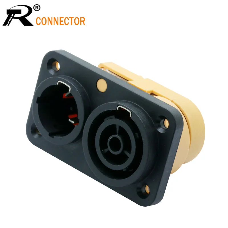 

12pcs Couple Panel Mount Jack Socket NAC3FX-WP Waterproof 16A Female Powercon True Locking Cable Connector and E330 socket