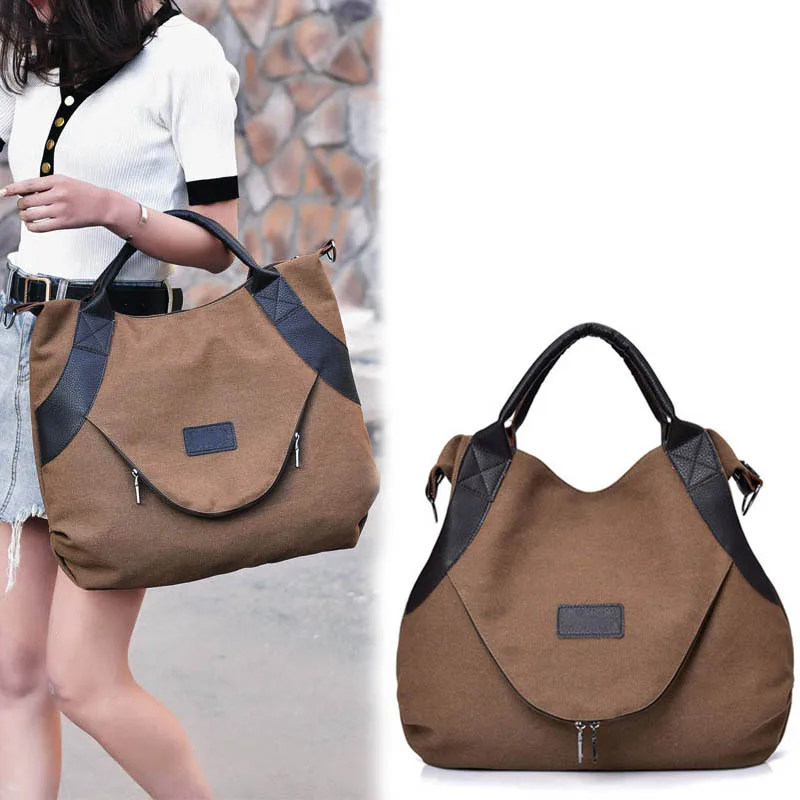 

Fashion Women Messenger Bag Canvas Zipper Handbag Travel Casual Crossbody Shoulder Bags 88 LXX9