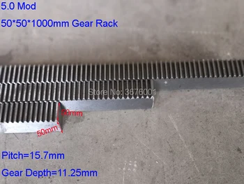 

5M 5.0 Mod 50*50*1000 mm Mold Spur Gear Rack Precision CNC Rack Straight teeth Toothed rack