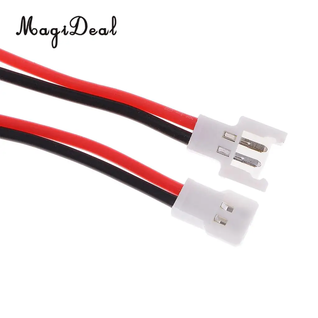 MagiDeal 5Pairs/Lot White 51005 2 Pin Connector Plug Male&Female with 100mm Wire Cable for Helicopter Airplance Boat Cars Parts