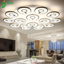 ГОРЯЧИЙ современный светодиодный потолочный светильник дизайн светильники для гостиной столовой люстра в стиле арт деко свет с материалом акриловый абажур
