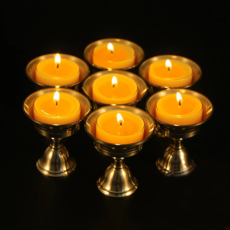 

Height 6.0cm Water Offering Cup, Daily Pray Buddha Supply Special Kumbum Monastery Style Cup-Shaped Butter Lamp Candle Holder,