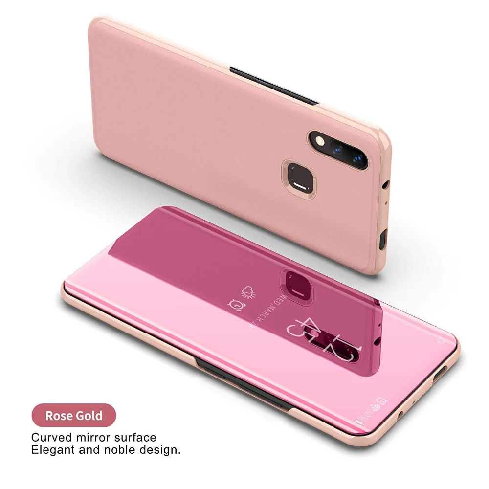 Clear View Mirror Flip Electroplate Stand Case Cover For Xiaomi Mi A2 Lite Smart Phone Capa For Redmi 6 Pro Note 5 Coque Fundas  (12)