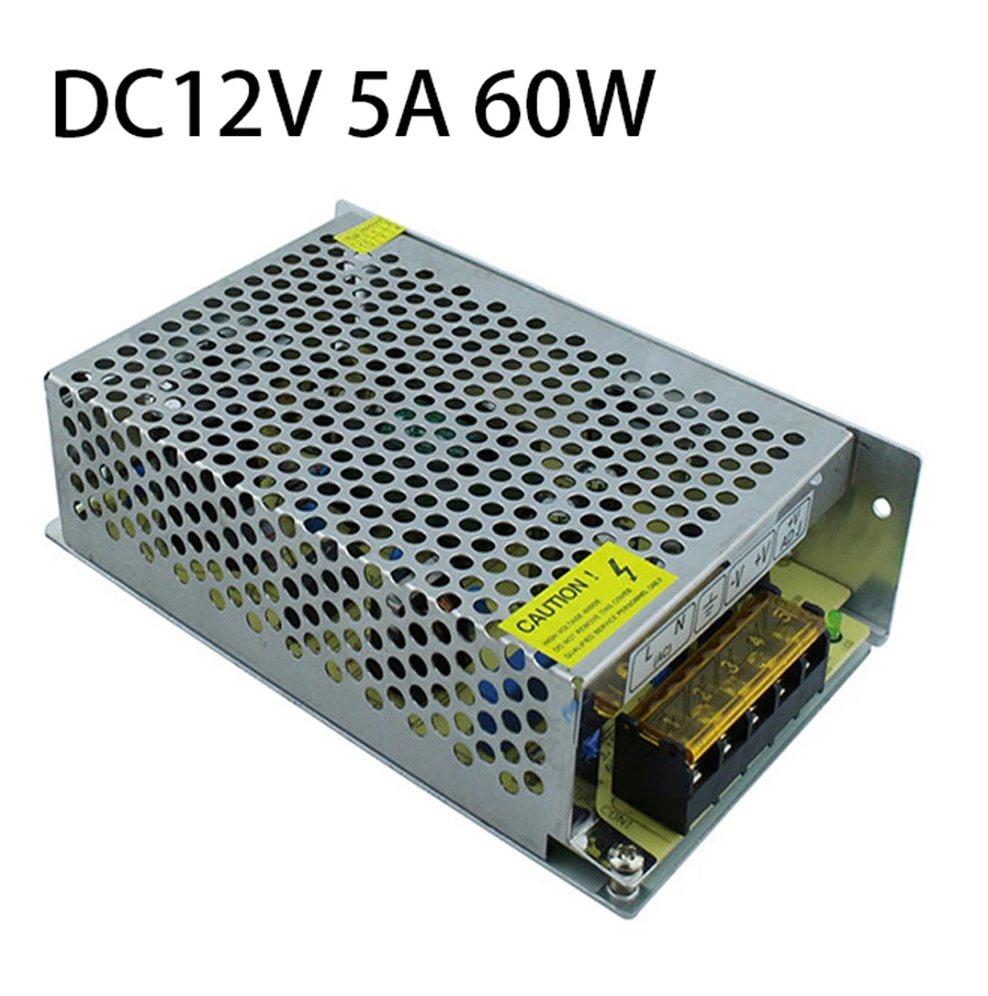 DC 12 V 5A 60 W коммутатор напряжения трансформатор источник питания 110 220 к Драйвер для
