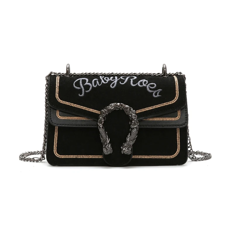 Fashion Design Women Leather Letter Shoulder Bag Female INS Popular Luxury Handbag Chains Crossbody Flap Bolsa For Lady SS3495 (3)