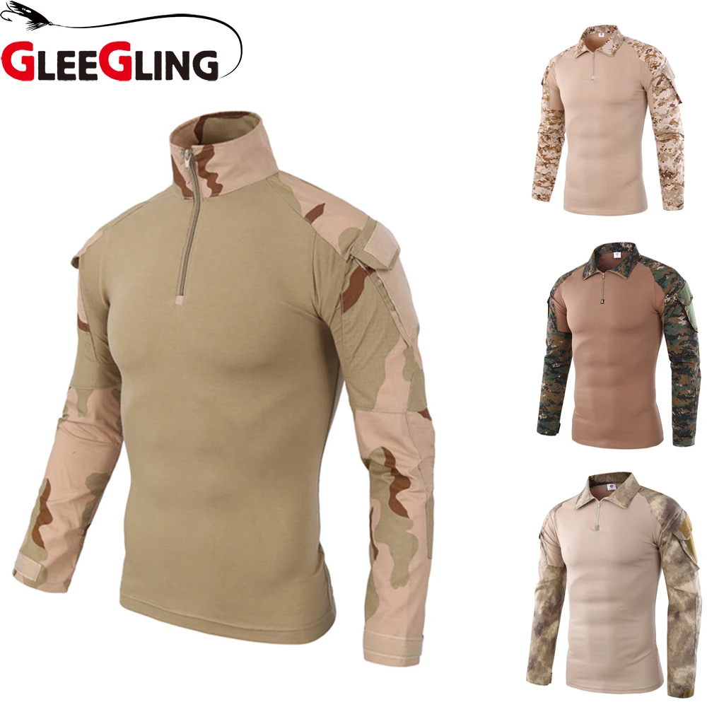 

GLEEGLING Stylish Men's Outdoor Fishing Shirts Jackets Sportwear Tactical Hunting Hiking Fishing Long Sleeve Shirt Clothing