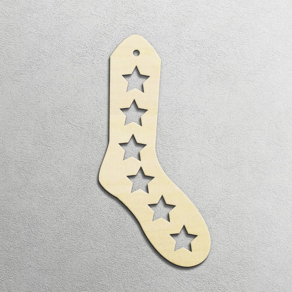 2 шт., деревянные носки в деревенском стиле с полой звездой, деревянные носки, блокирующие формы, вязаные носки ручной работы